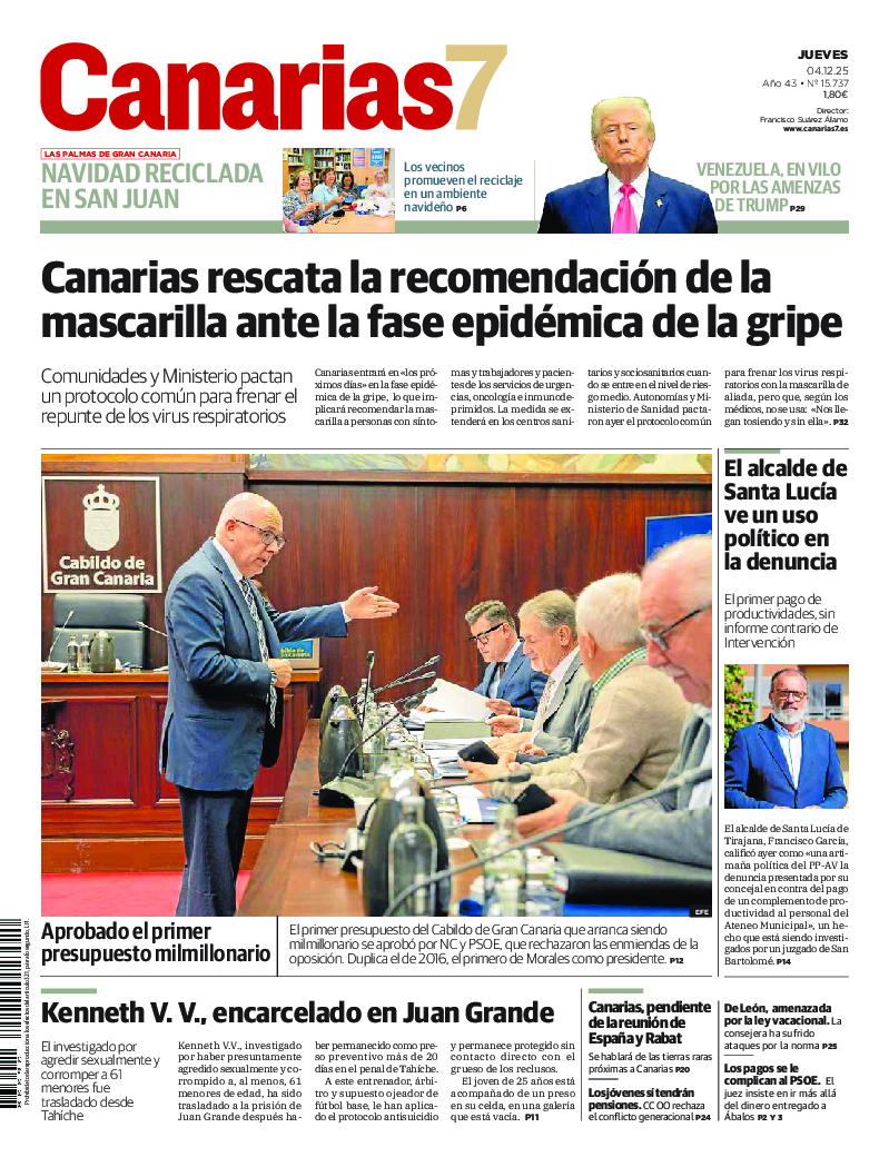 Portada Canarias7 04-12-2025