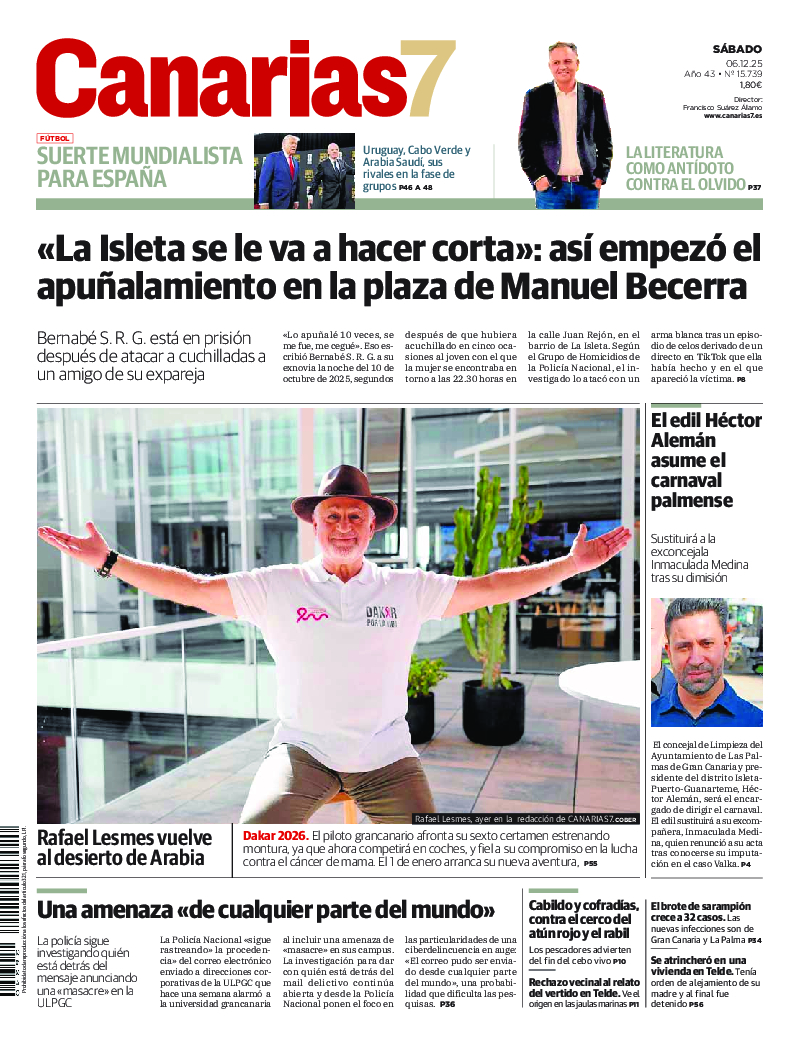 Portada Canarias7 06-12-2025