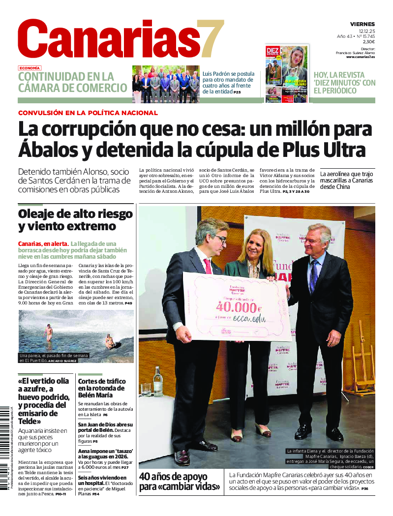 Portada Canarias7 12-12-2025