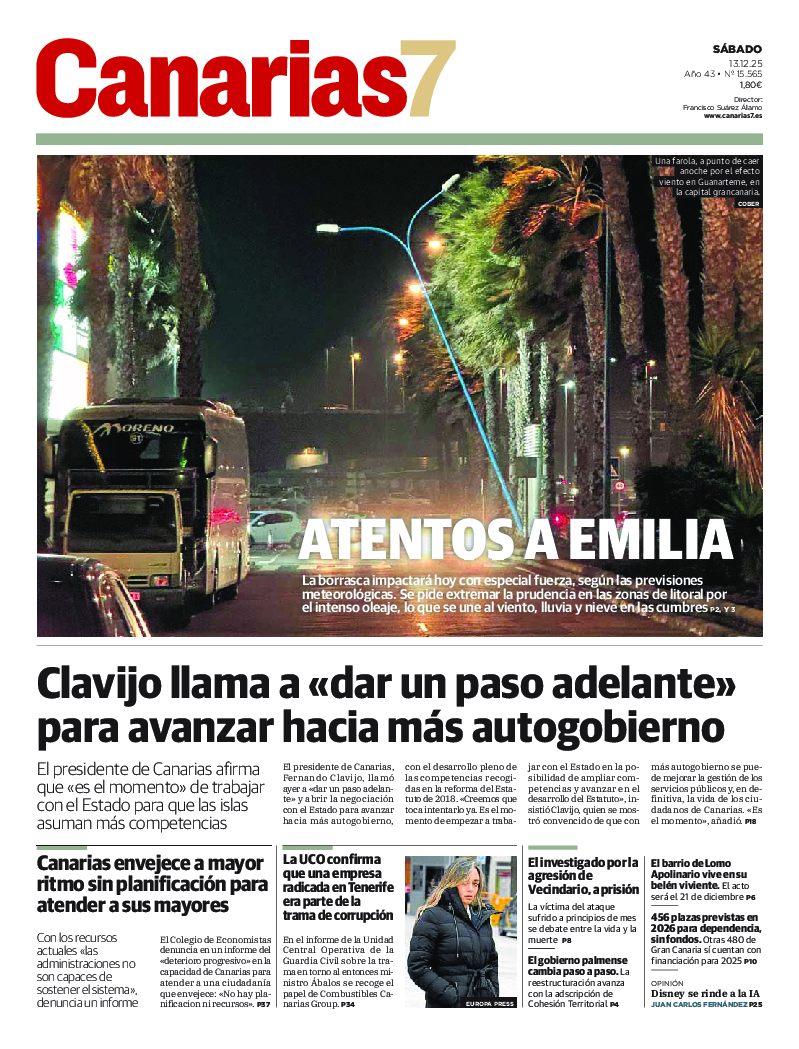 Portada Canarias7 13-12-2025