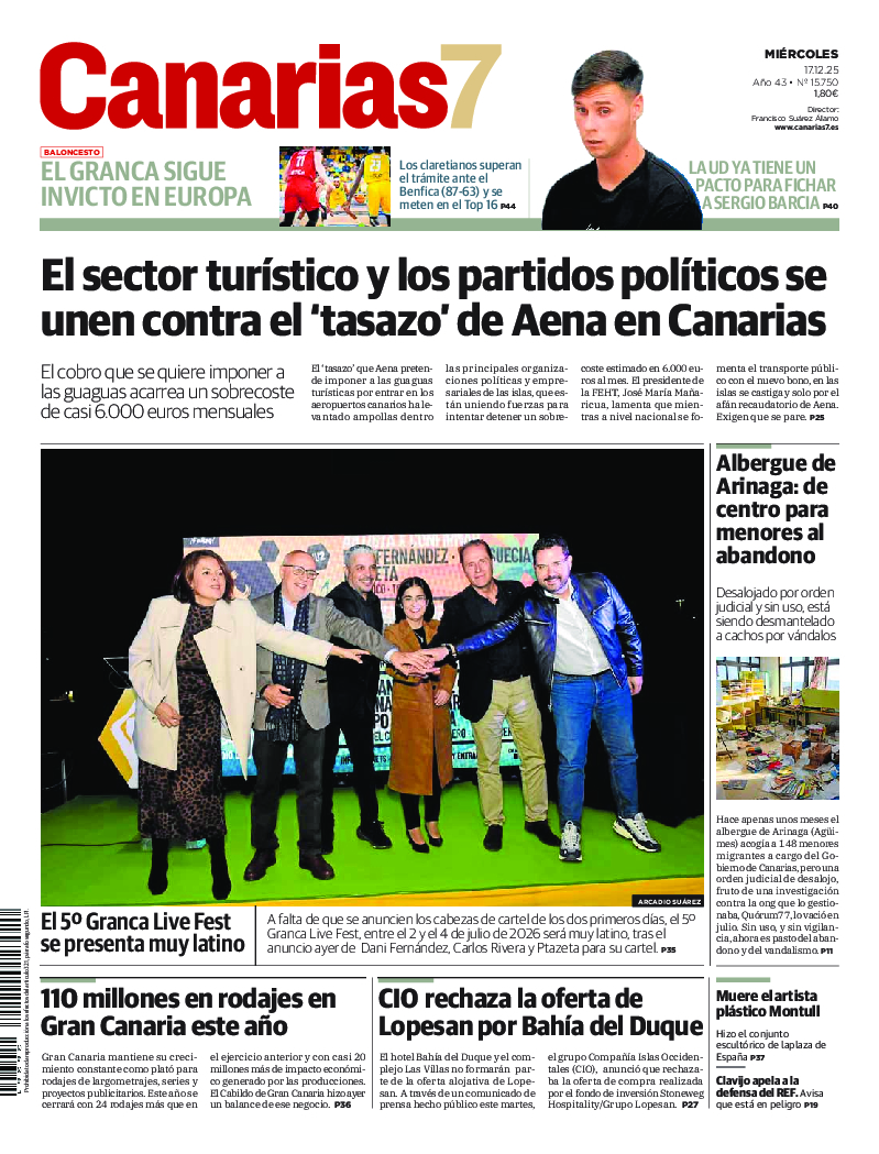 Portada Canarias7 17-12-2025