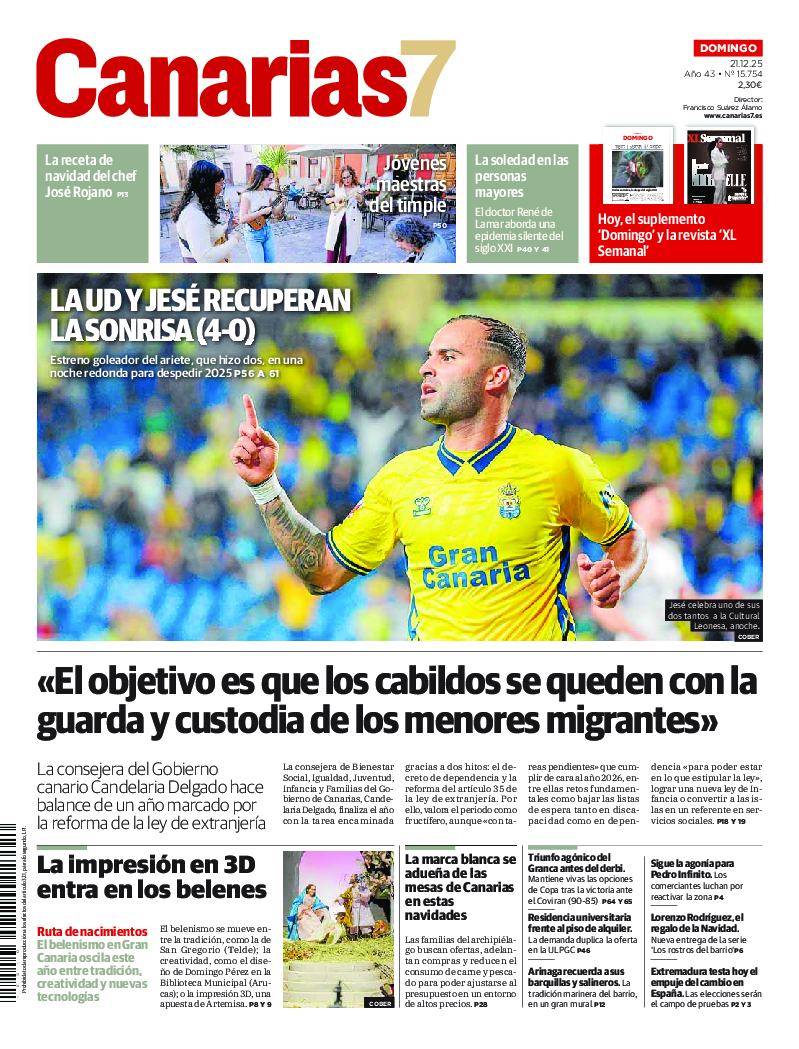 Portada Canarias7 21-12-2025
