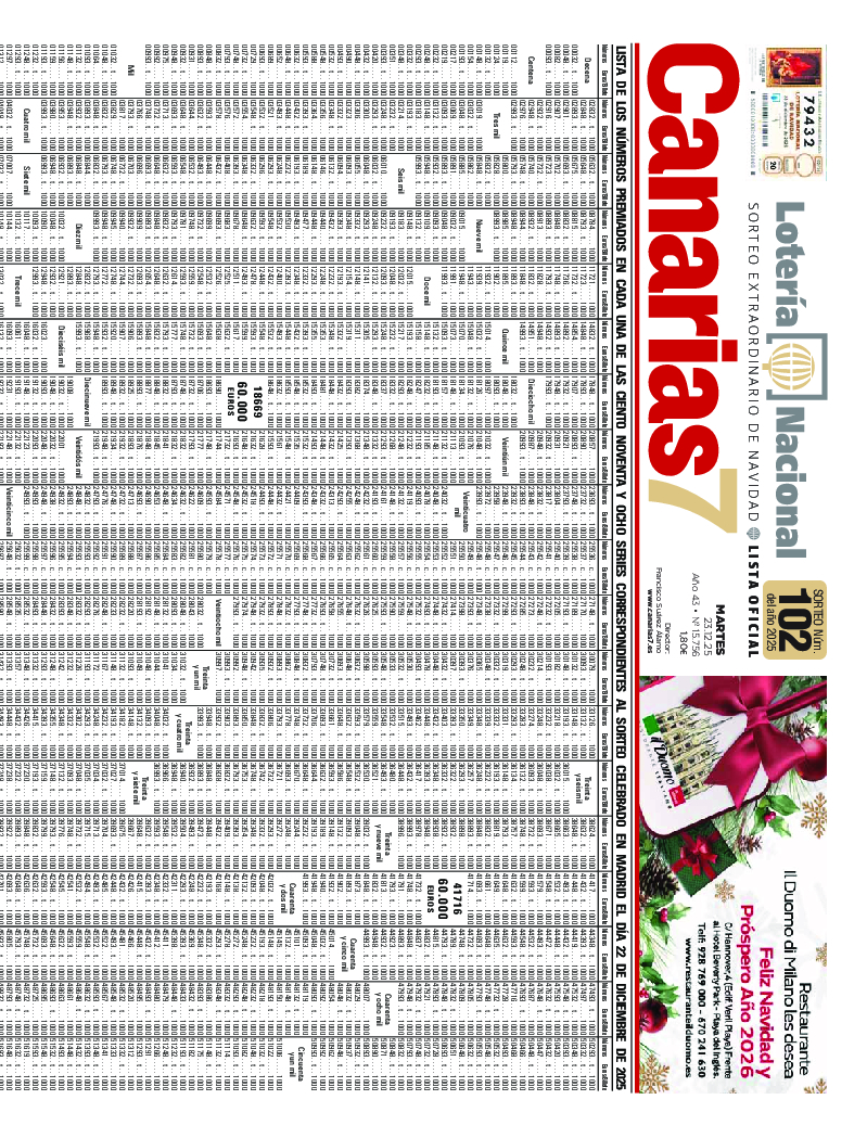 Portada Canarias7 23-12-2025