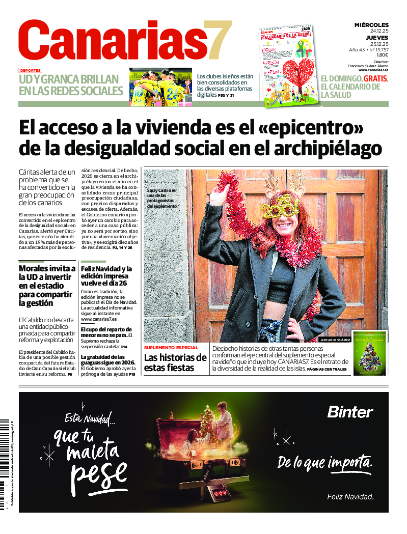 Portada Canarias7 24-12-2025