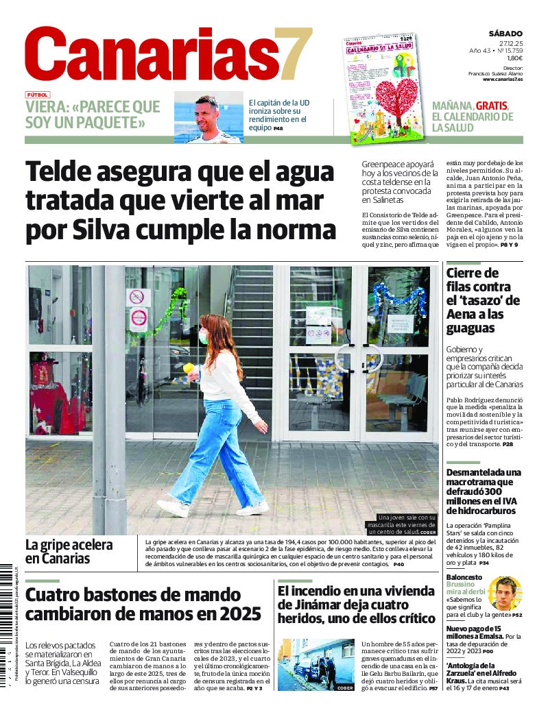 Portada Canarias7 27-12-2025