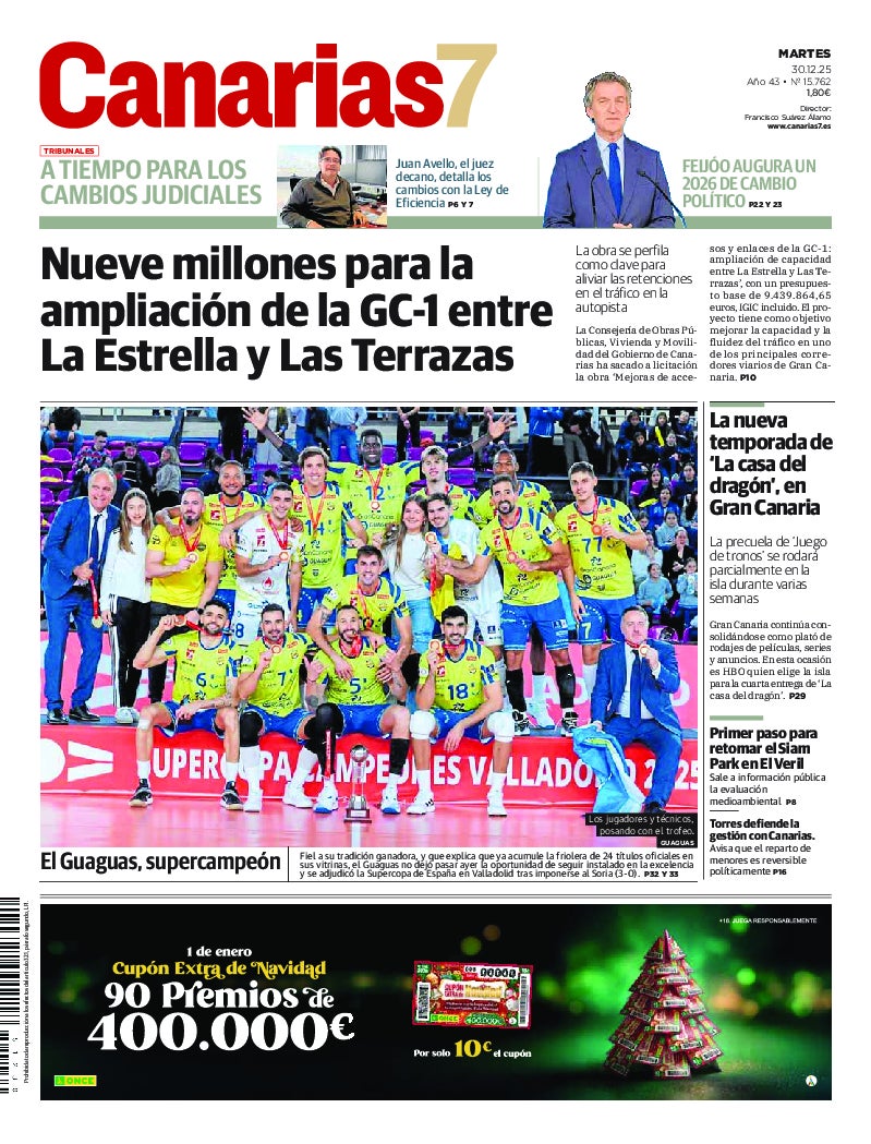 Portada Canarias7 30-12-2025
