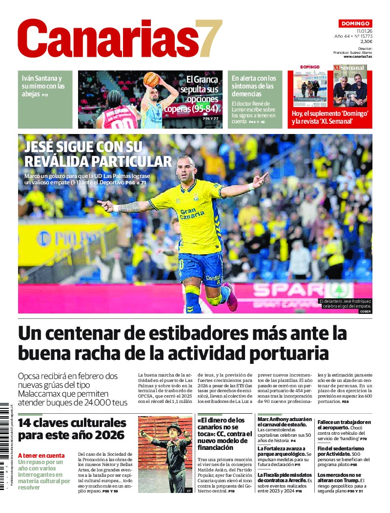 Portada Canarias7 11-01-2026