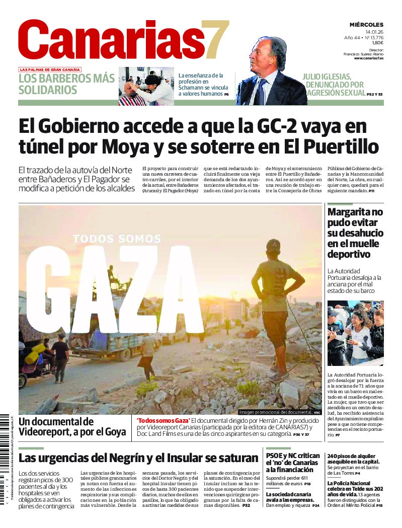 Portada Canarias7 14-01-2026