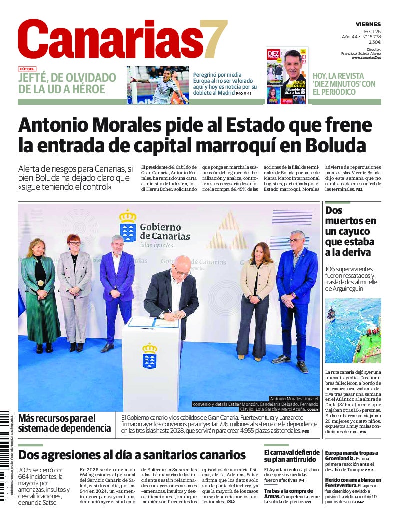 Portada Canarias7 16-01-2026