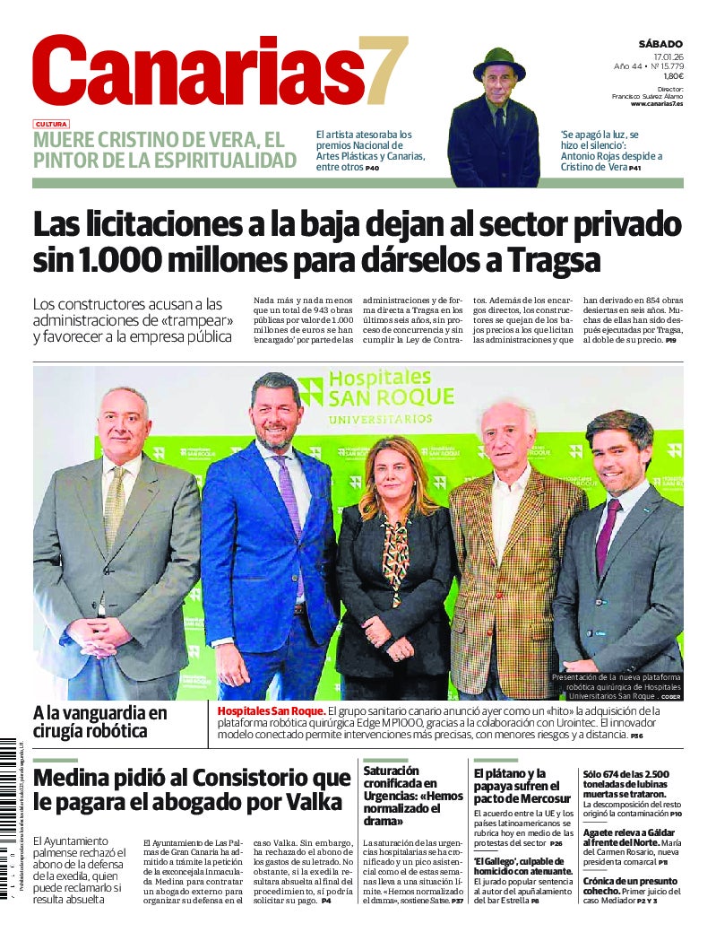 Portada Canarias7 17-01-2026