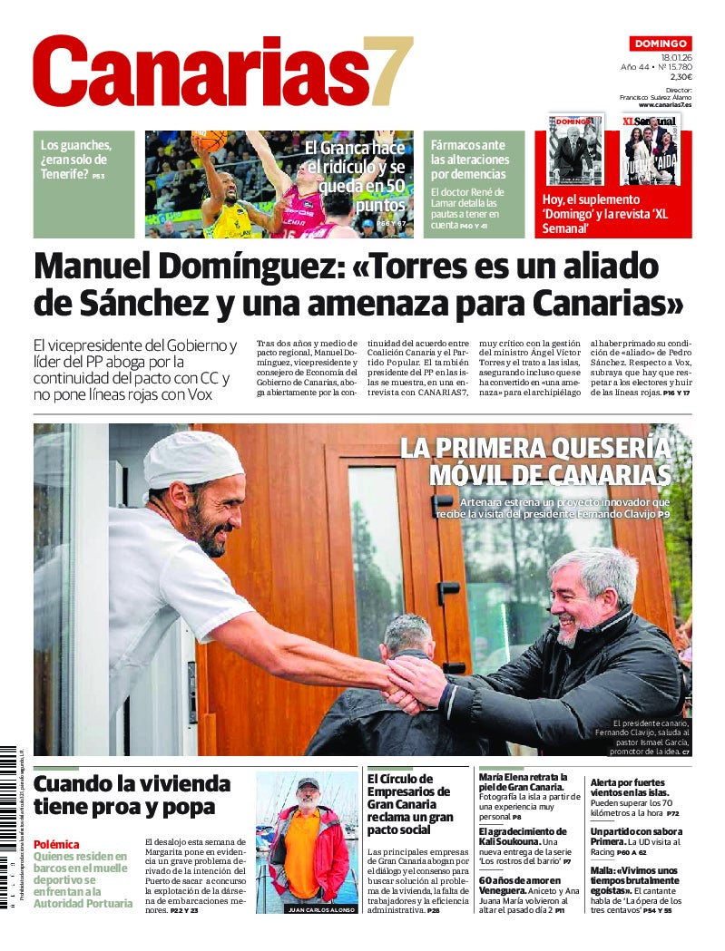 Portada Canarias7 18-01-2026