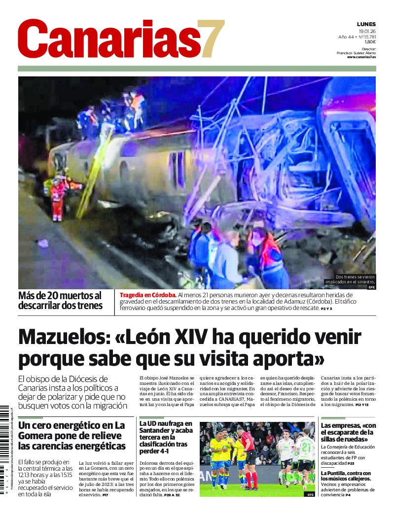 Portada Canarias7 19-01-2026