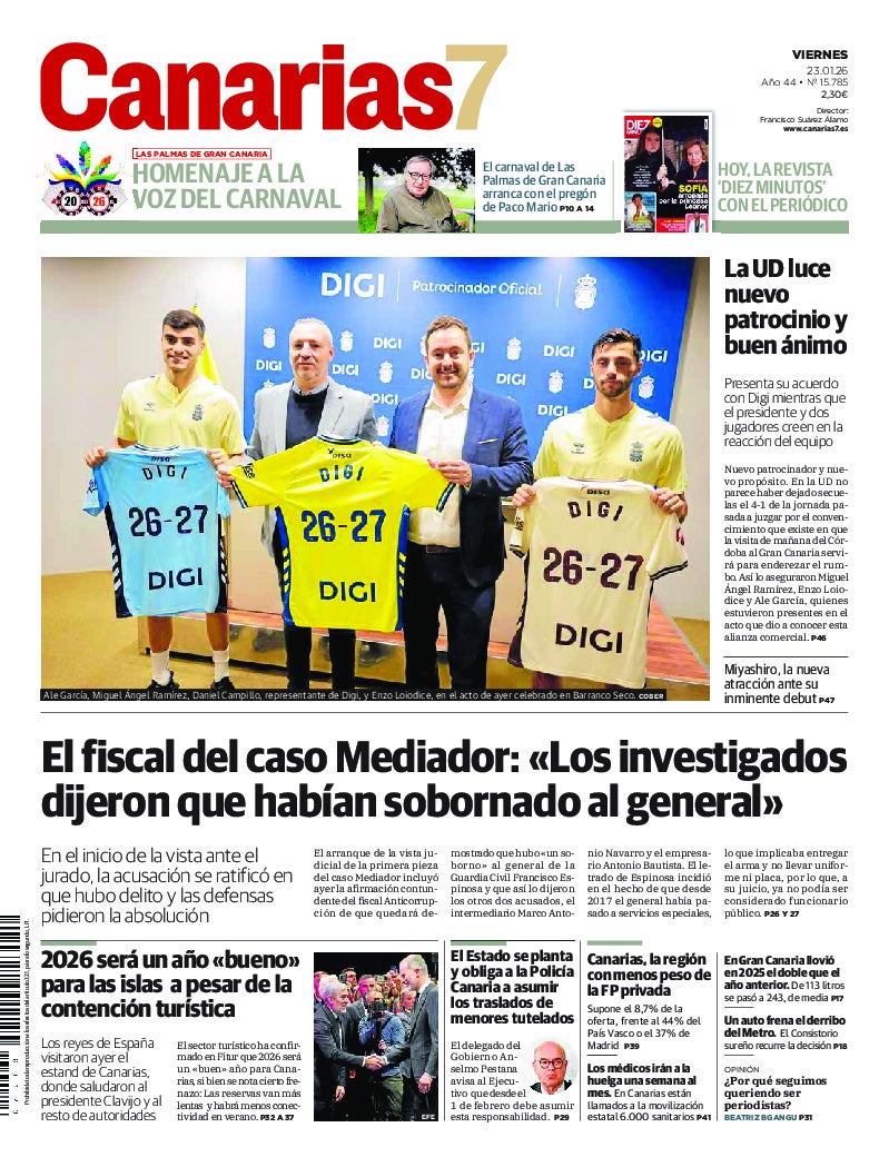 Portada Canarias7 23-01-2026