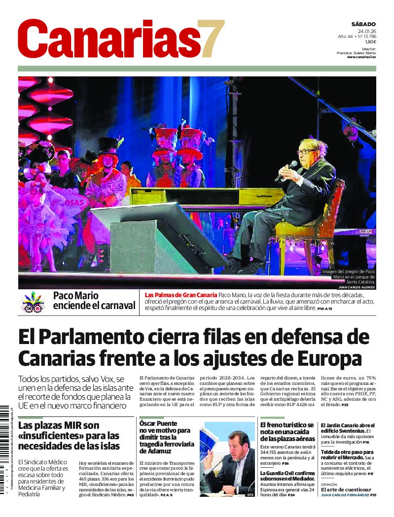 Portada Canarias7 24-01-2026