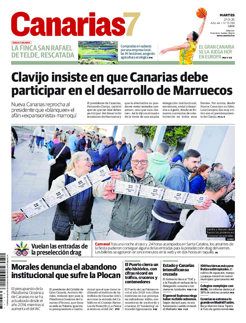 Portada Canarias7 27-01-2026
