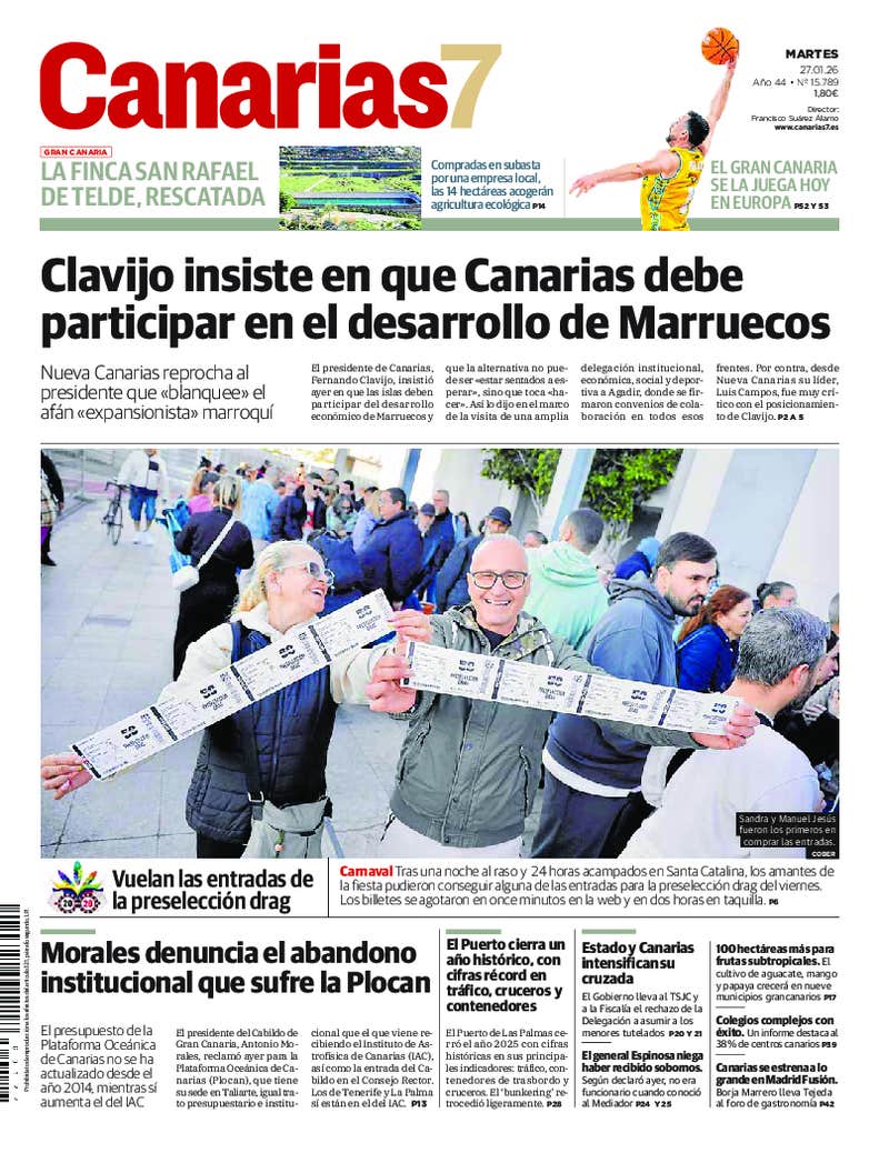 Portada Canarias7 27-01-2026