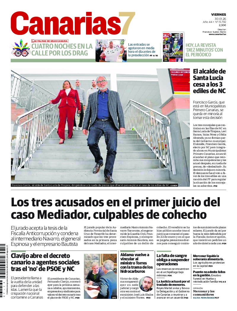 Portada Canarias7 30-01-2026
