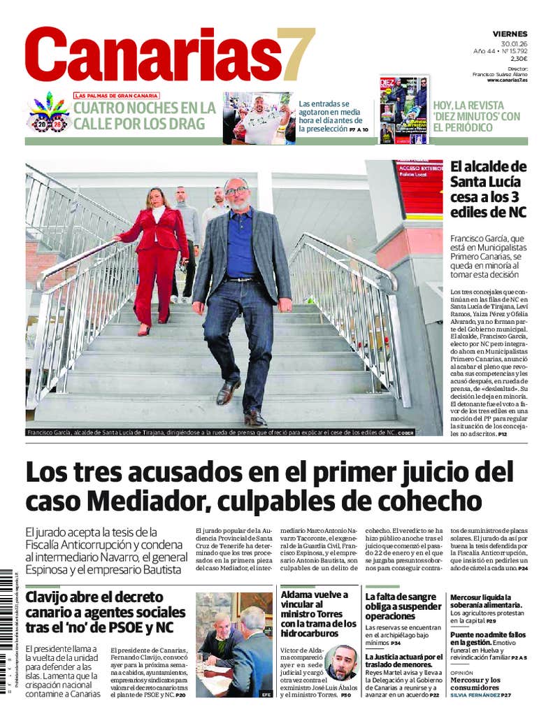 Portada Canarias7 30-01-2026