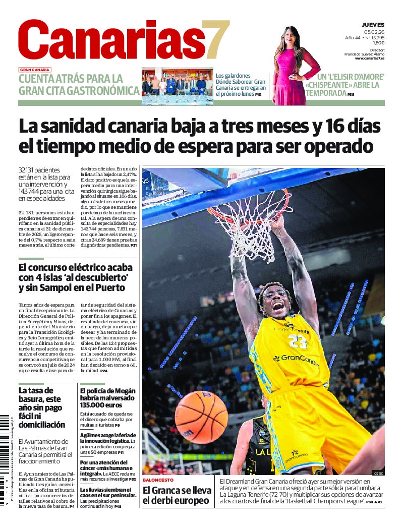 Portada Canarias7 05-02-2026