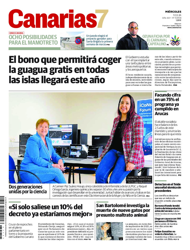Portada Canarias7 11-02-2026