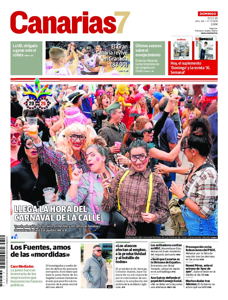 Portada Canarias7 15-02-2026