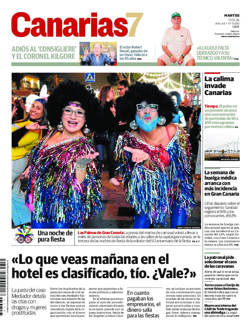 Portada Canarias7 17-02-2026
