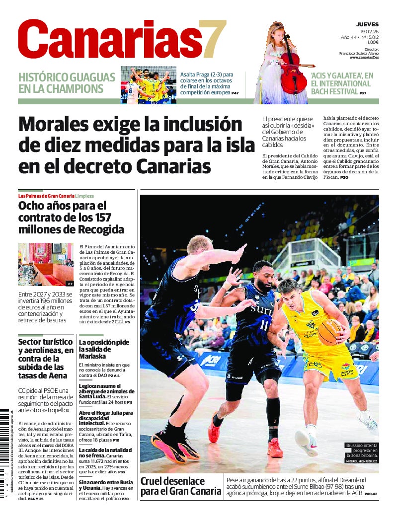 Portada Canarias7 19-02-2026