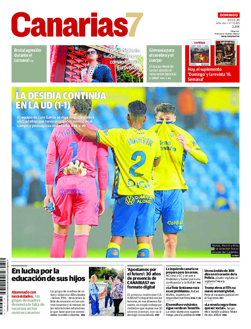 Portada Canarias7 22-02-2026
