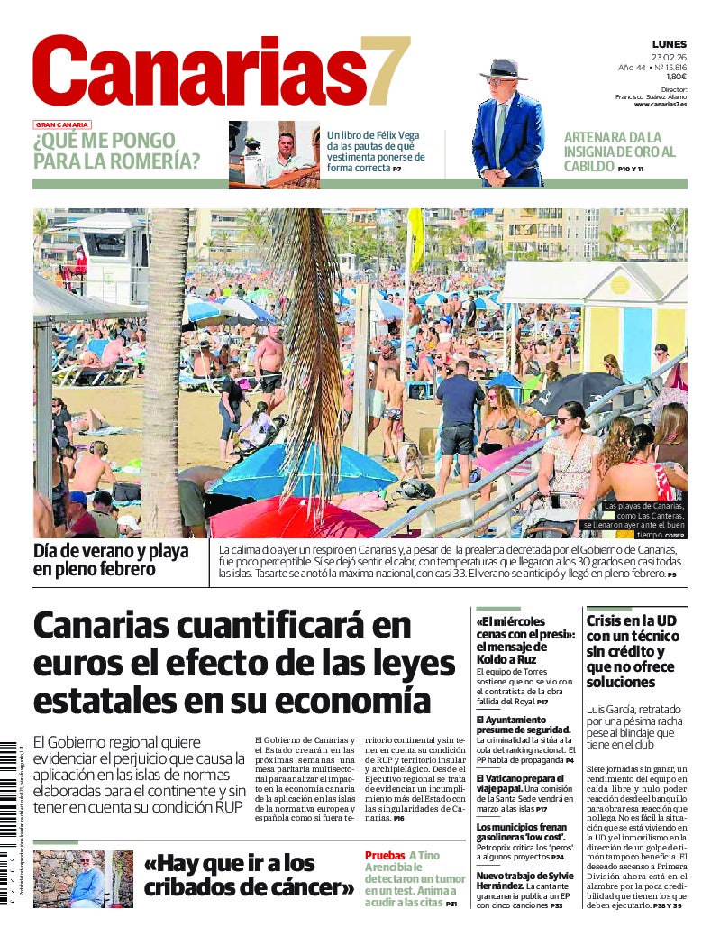 Portada Canarias7 23-02-2026