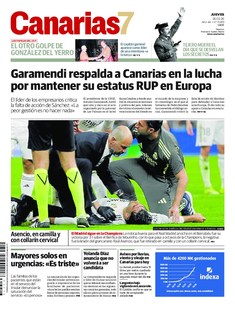 Portada Canarias7 26-02-2026