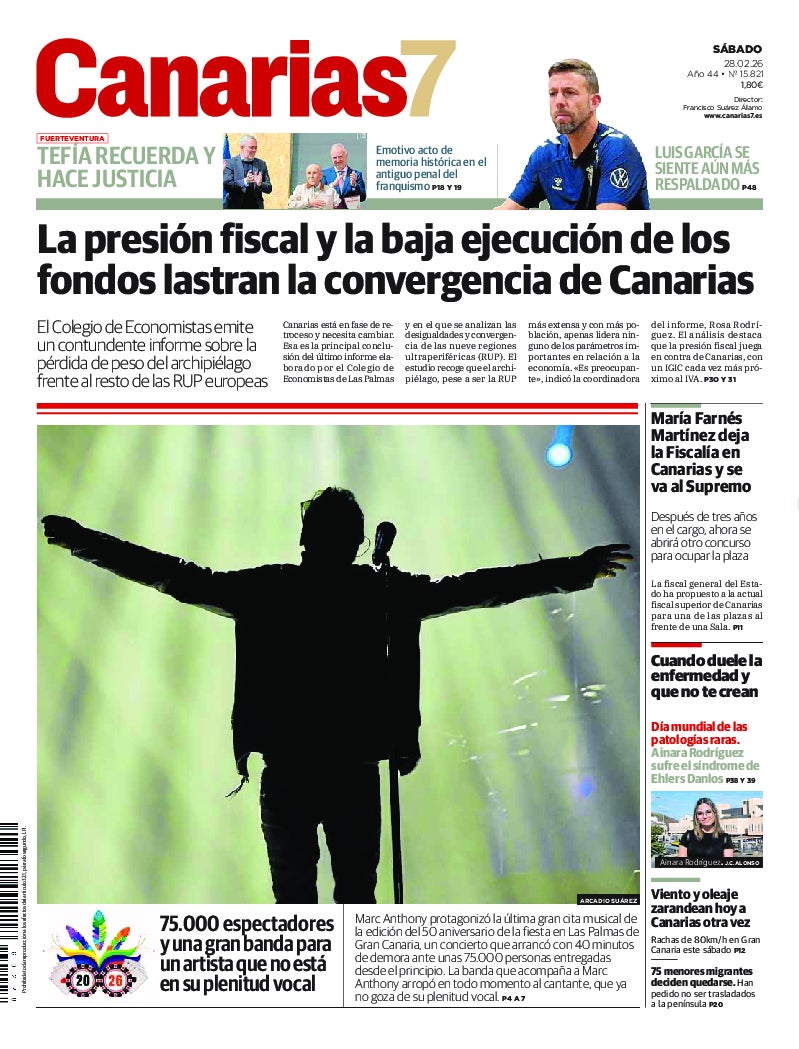 Portada Canarias7 28-02-2026