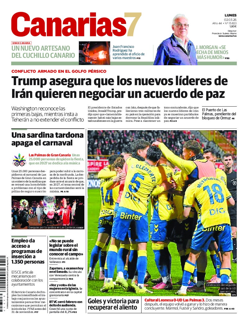 Portada Canarias7 02-03-2026