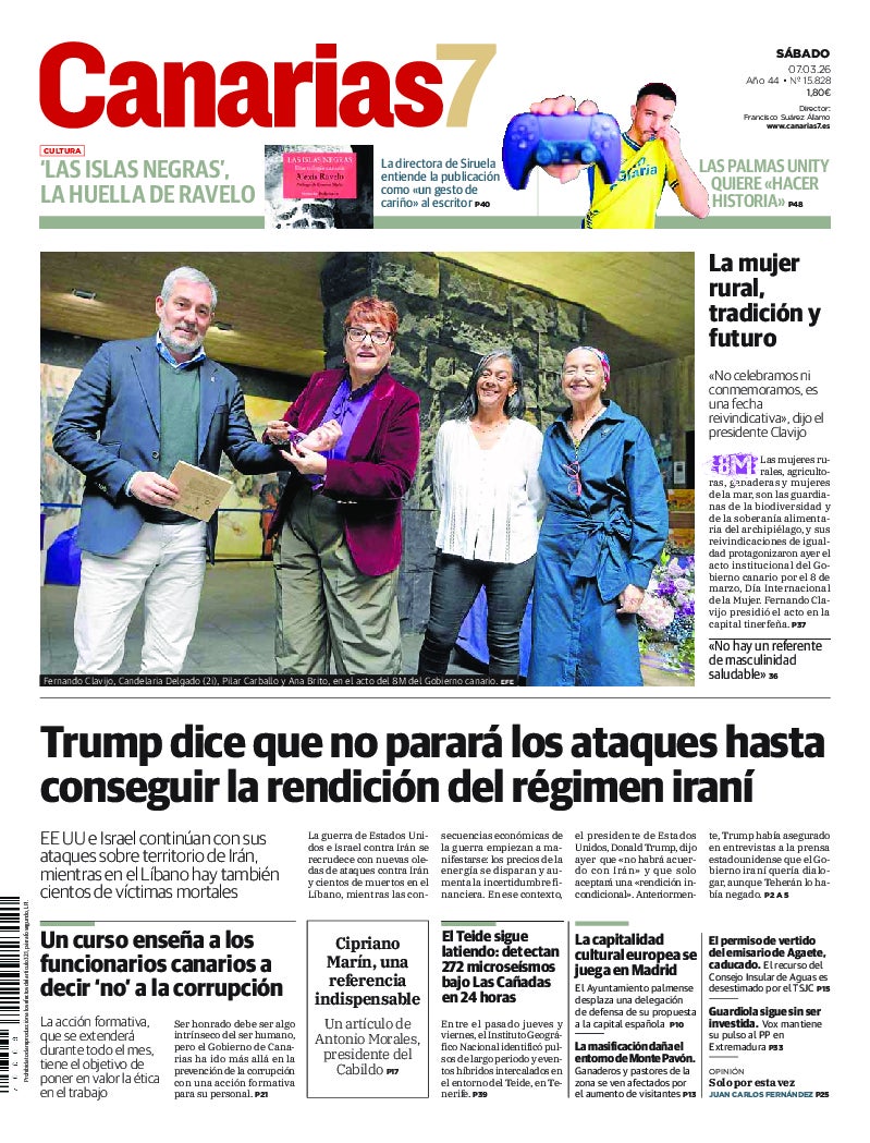 Portada Canarias7 07-03-2026