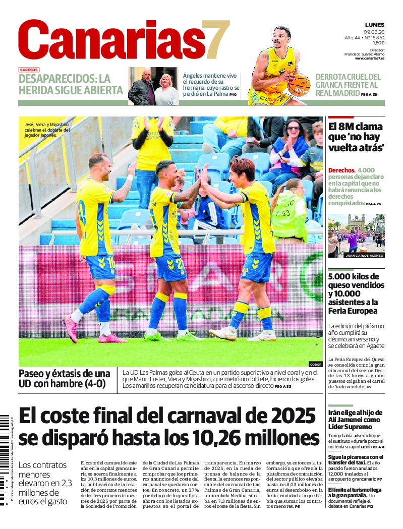 Portada Canarias7 09-03-2026