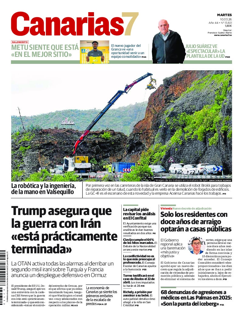 Portada Canarias7 10-03-2026