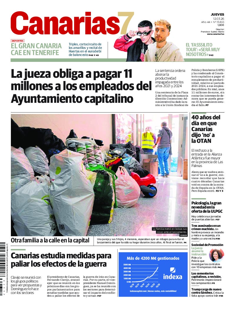 Portada Canarias7 12-03-2026
