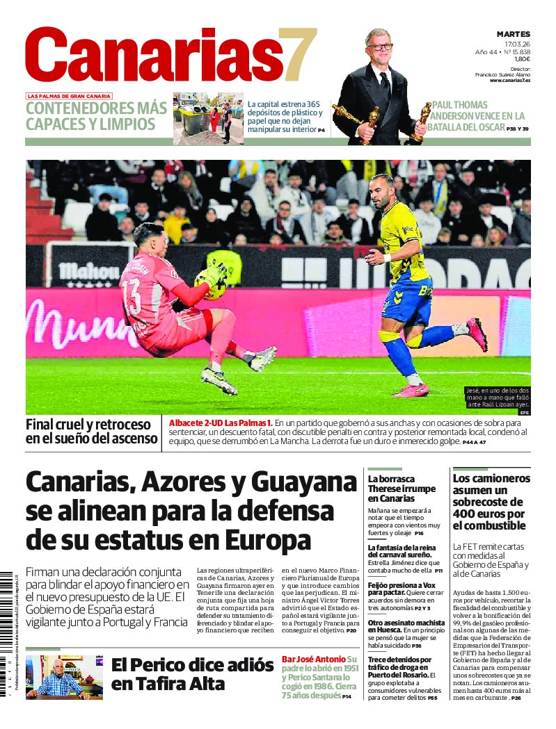 Portada Canarias7 17-03-2026