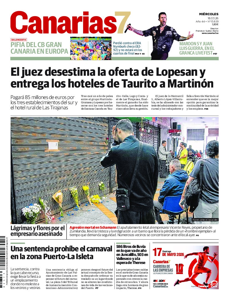 Portada Canarias7 18-03-2026