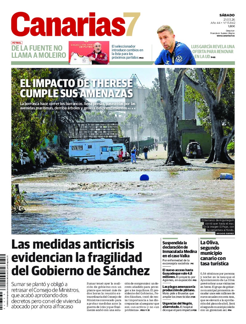 Portada Canarias7 21-03-2026
