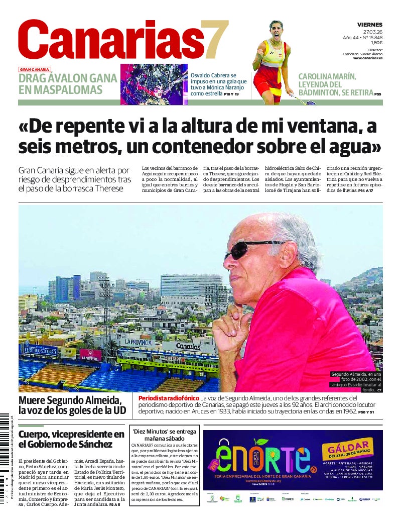 Portada Canarias7 27-03-2026
