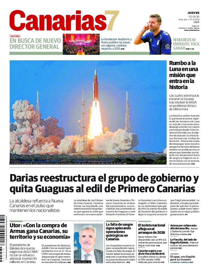 Portada Canarias7 02-04-2026