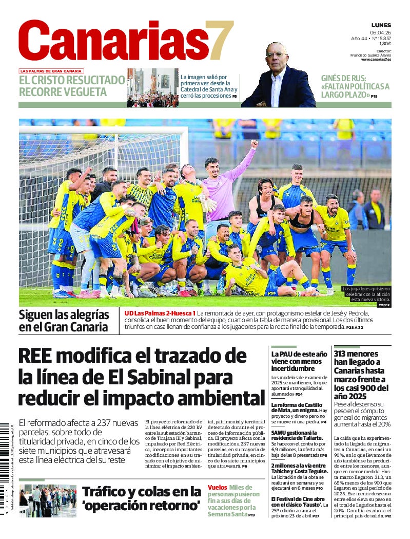 Portada Canarias7 06-04-2026