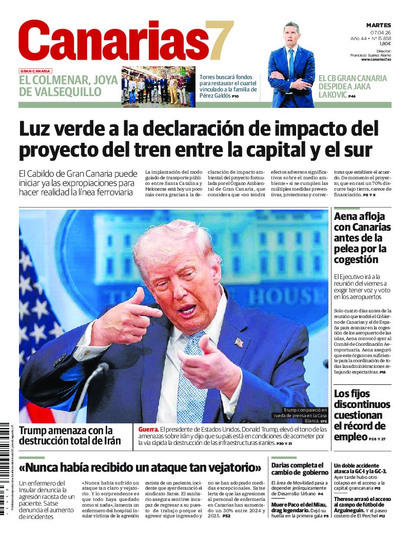 Portada Canarias7 07-04-2026