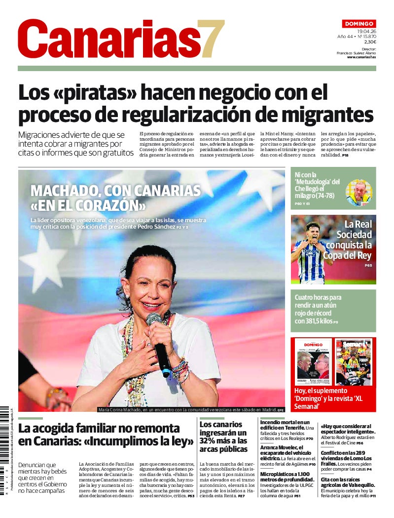 Portada Canarias7 19-04-2026