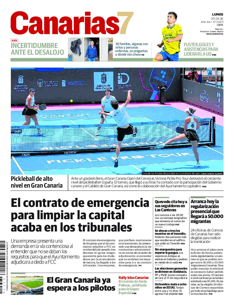 Portada Canarias7 20-04-2026