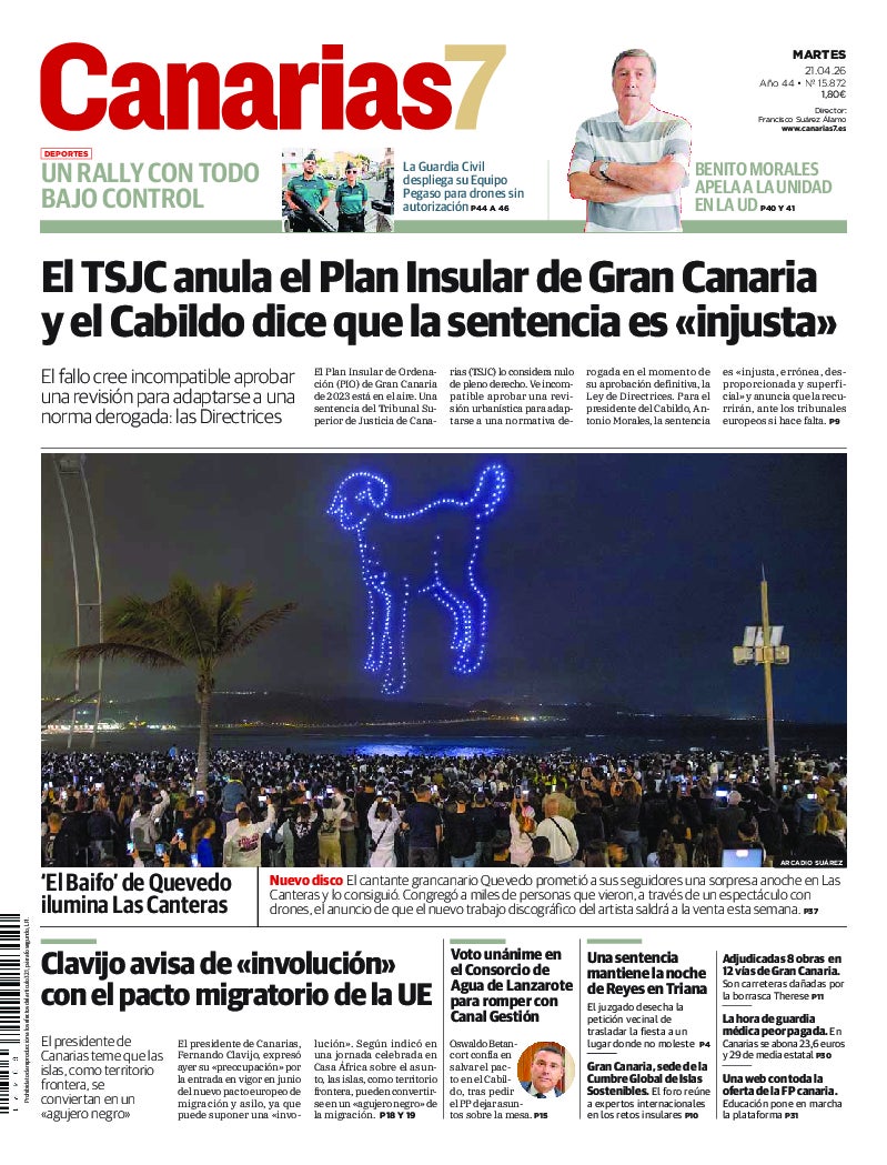 Portada Canarias7 21-04-2026