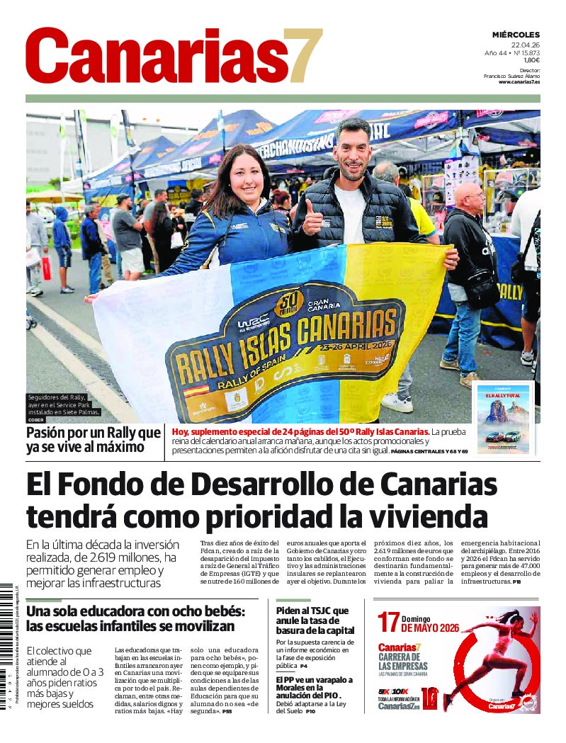 Portada Canarias7 22-04-2026