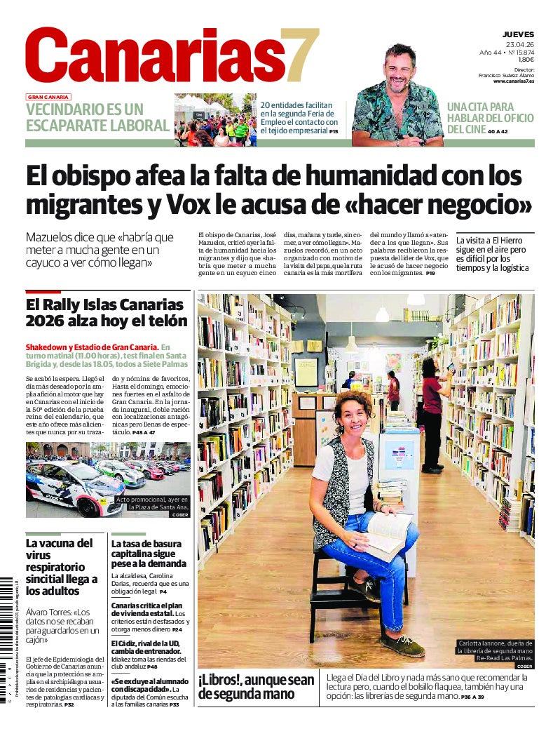 Portada Canarias7 23-04-2026