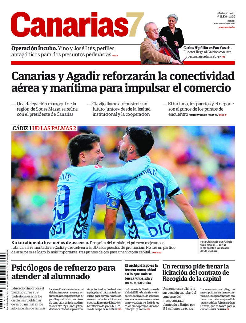 Portada Canarias7 28-04-2026