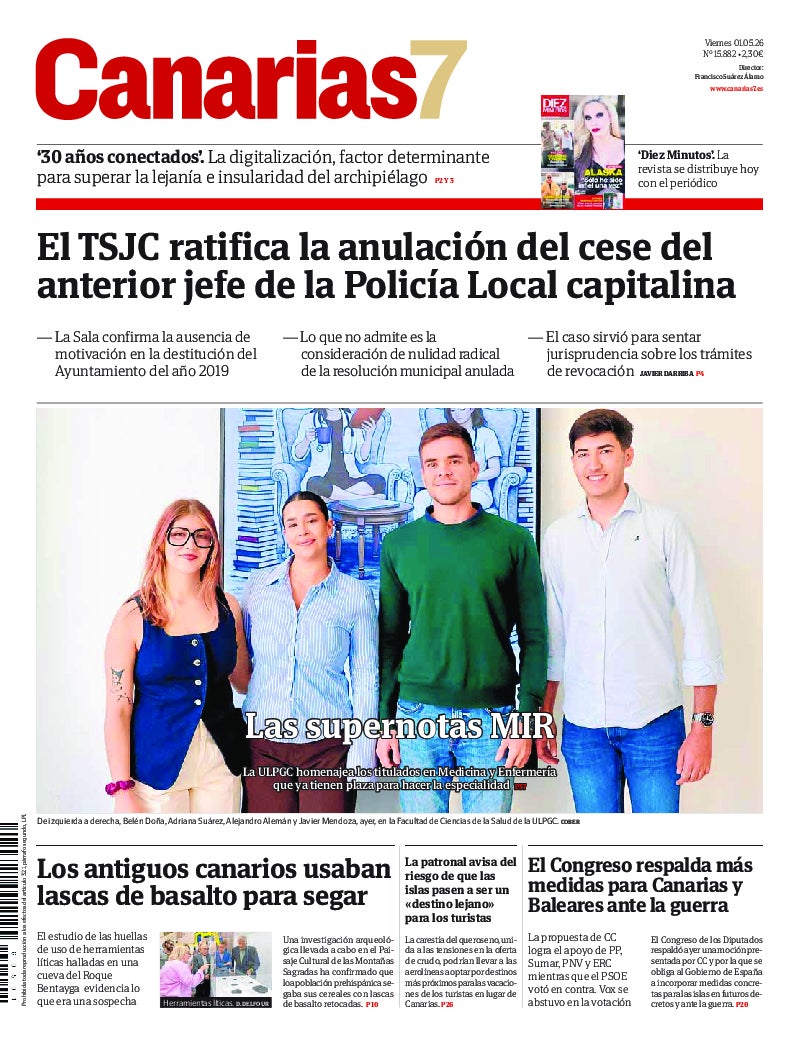 Portada Canarias7 01-05-2026